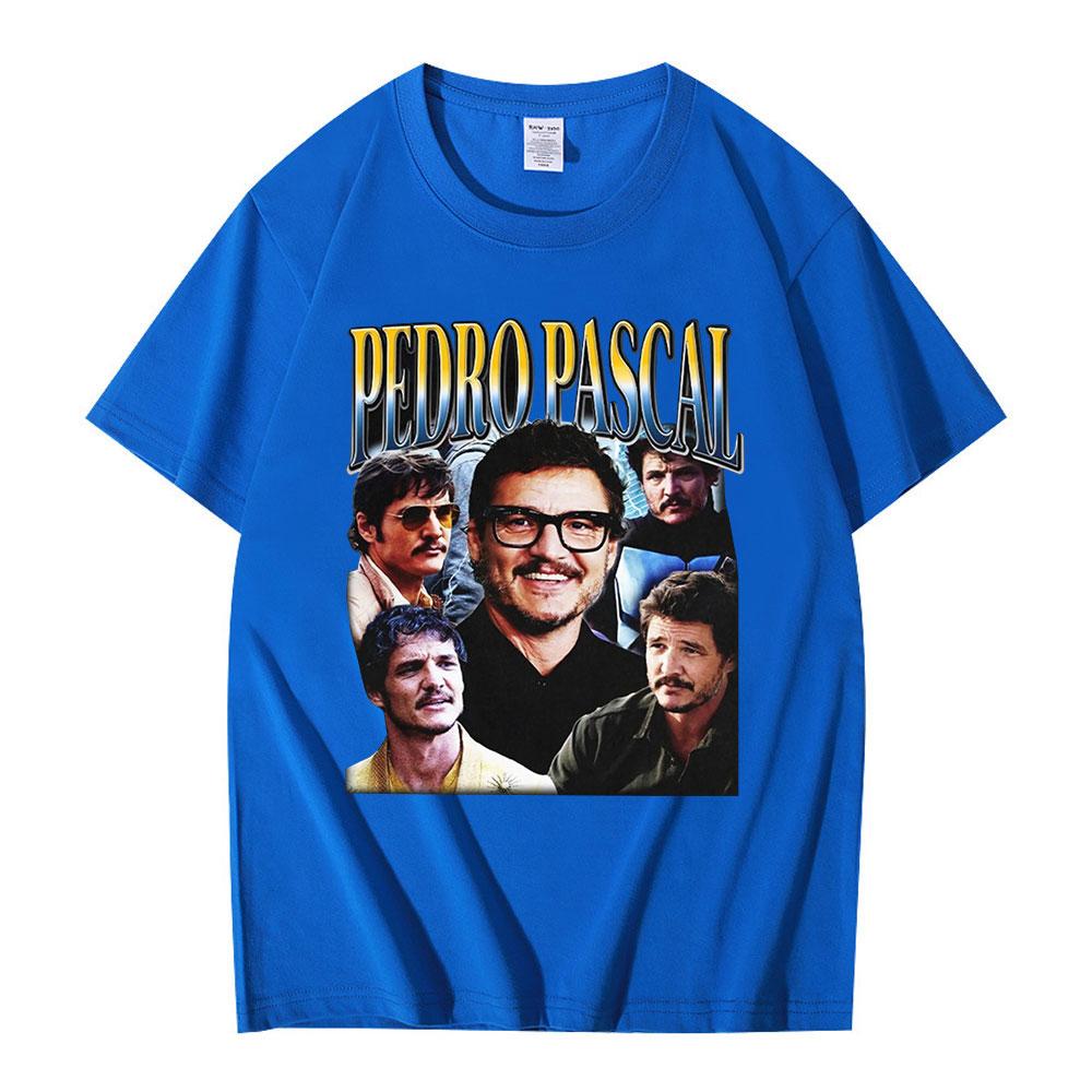 Klasický americký filmový a televizní herec Pedro Pascal Grafické tričko Pánské Dámské Bavlněné Ležérní Trička Topy Nadměrné Velikosti Vintage Streetwear