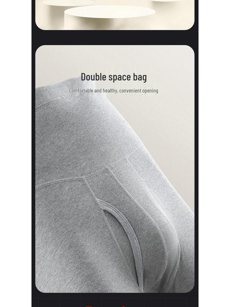 Pánské bavlněné dlouhé boxerky s vysokým pasem proti oděru - Plus size pro sport a teplo