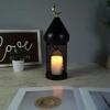 Moroccans Hollow Out Candle Holders Black Iron Lantern Decorative Candle Stand for Indian Wedding Eid Ramadans Event