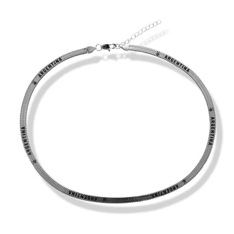 Argentina National Team Titanium Steel Snake Bone Necklace