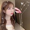 New Tassel Butterfly Hair Accessories Crystal Pearl Headband Headdress Butterfly Headband Woman Hair Hoop For Girl's Headband