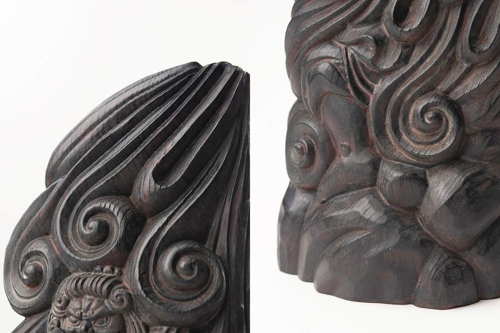 Hölzerner Buddha Myoo, buddhistischer Bildhauer Fujita Aomori Colorist Takamura Statue Buddha Statue Weltfigur Fudo Myo 560147 „Fudo Statue“ (Hölzern