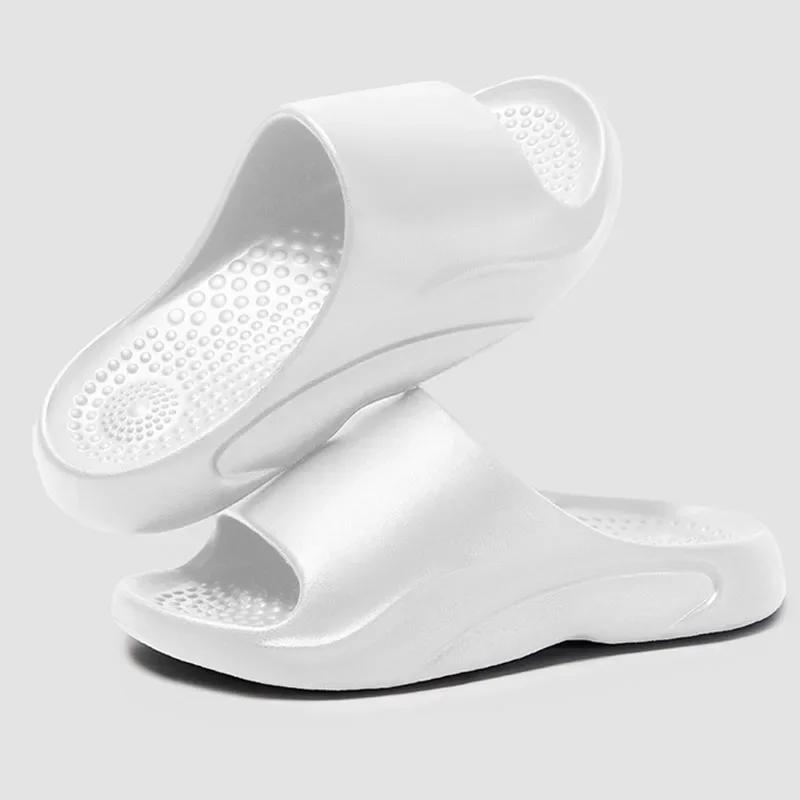 Fashion Non-Slip Shower Slippers Women Men Comfortable Soft Sole Couple Slippers Summer 2025 Lightweight Flat Heel Bathroom Slides
