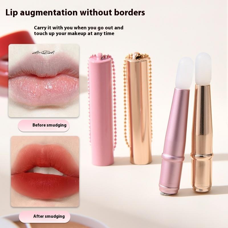 Mini Silicone Lip Brush with Cover And Chain - Concealer Lip Mask Applicator Lip Gloss And Lipstick Brush - Makeup Beauty Tool