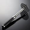 Stainless Steel Potato Masher with Long Wooden Handle, Multi-Purpose Fruit Crusher for Easy Mashing of Various Foods