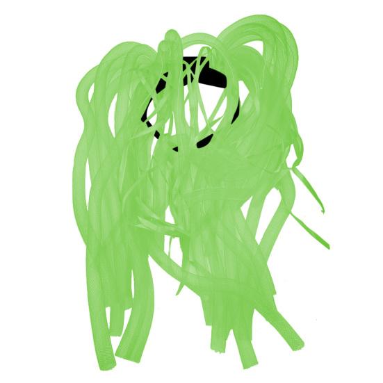 

Светящаяся коса для волос Светящаяся светодиодная Хэллоуин Светодиодная мигающая повязка на голову Костюм для вечеринки зелёный