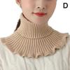 Neck Scarf Women Turtleneck Knitted False Fake Collar Detachable Scarf Warm Winter Windproof Wrap Scarf Ruffles