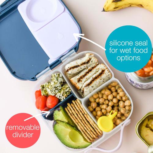 b.box (Bee Box) Leak-Resistant 1L Lunch Box, Dessert, Serves 1-2, Kids & Adults, Dishwasher Safe [Authentic b.box Product] [Mini Lunch Box]