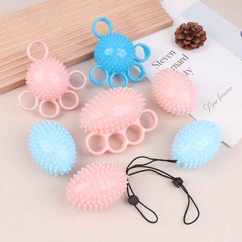 Finger Grip Ball Massage Rehabilitation Training Elderly Exercise Ball Hand Finger Strength Circle Grip Device Soft Finger Ball