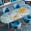 1pc Waterproof Oval Table Cover Oil-Proof Elastic Kitchen Dining Party Tablecloth Table Covers Outdoor Courtyard Home Decor