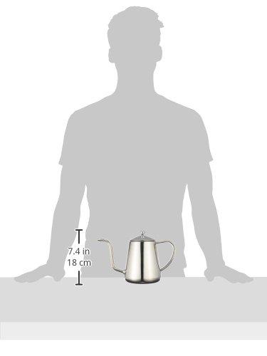 Endo Shoji Commercial TKG Drip Pot, 1.2L, Induction Compatible, 18-8 + 18-0 Stainless Steel, FKCD002