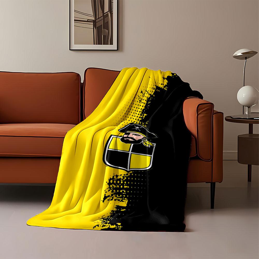 Pirate Icon on Yellow and Black print blanket soft and cozy perfect for the living room bed sofa or a nap,gift