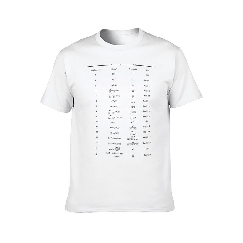 Table Of Laplace Transform T-Shirt Man T Shirt Graphic T Shirt Custom Print T-Shirt