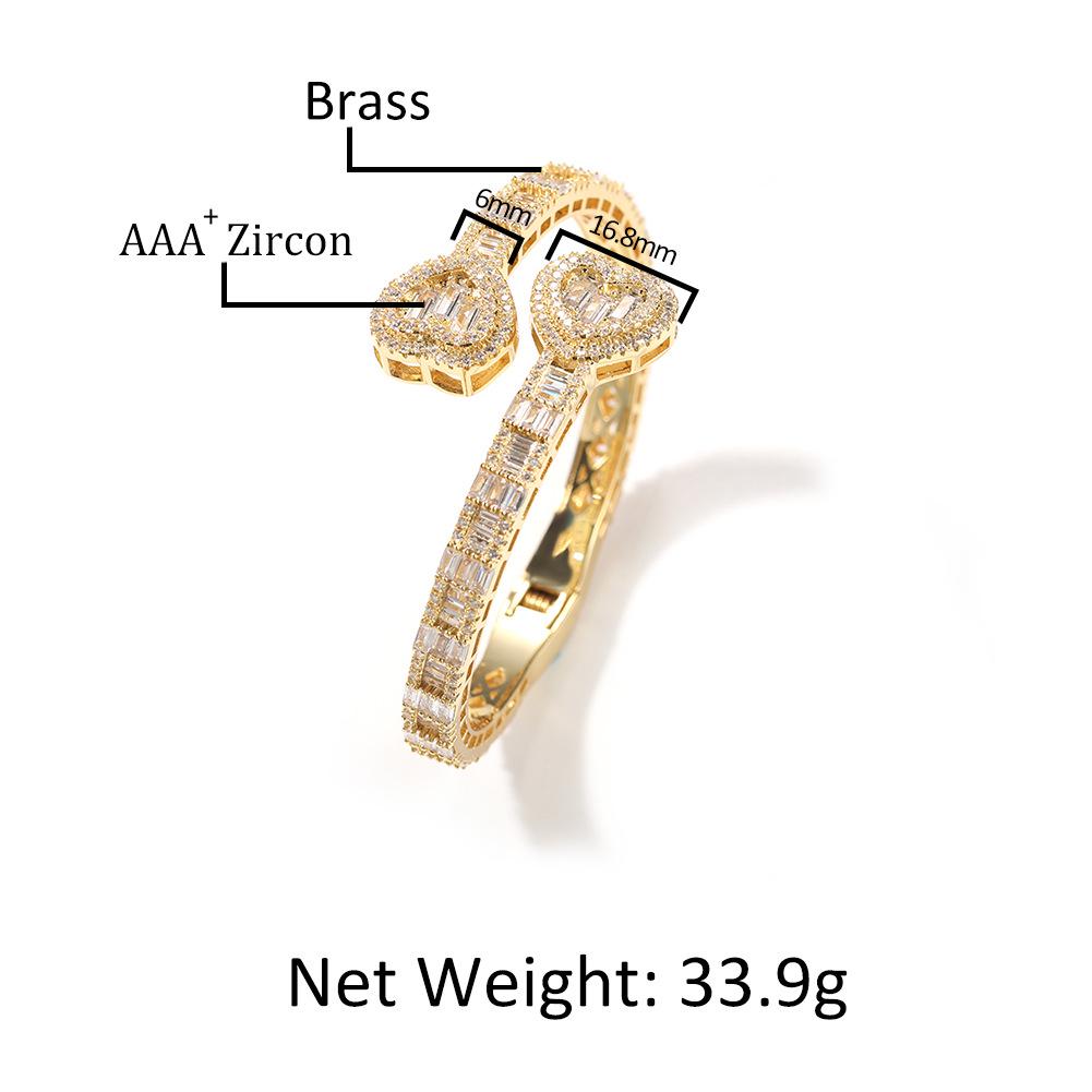 Trendy Geometric Rhinestone Heart Clasp Bracelet - Cute, Lovely, and Fashionable Bracelet Accessories