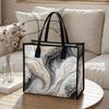 Elegant Marble Pattern Tote Bag for Daily Commute Shopping Outdoor Casual Use Portable Stylish Shoulder Bag for Women