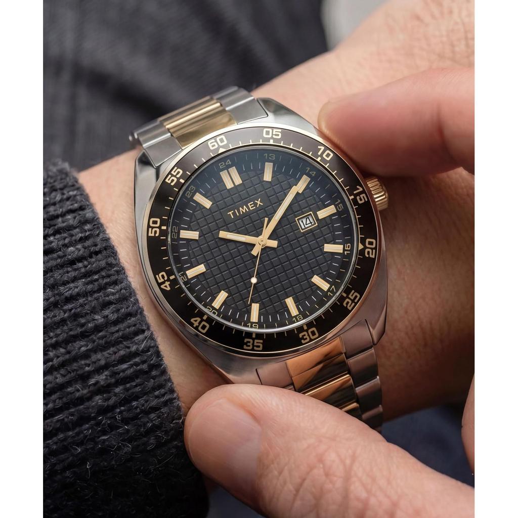 Weston Watch Quartz 5 ATM Water Resistant Mineral Glass Black Dial TW2Y89100 [TIMEX] Men's [Authentic]