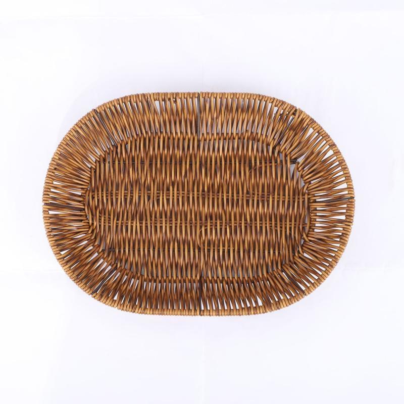 Ru Han Oval Light Floral Melamine Storage & Display Baskets (Set of 3)