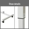 Pneumatic Height Adjustable Sit-Stand Mobile Desk, White