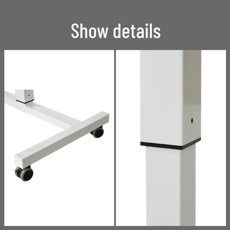 Pneumatic Height Adjustable Sit-Stand Mobile Desk, White