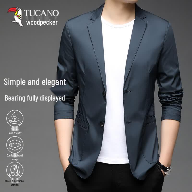 TUCANO Men s Wrinkle-Resistant Casual Suit Jacket L