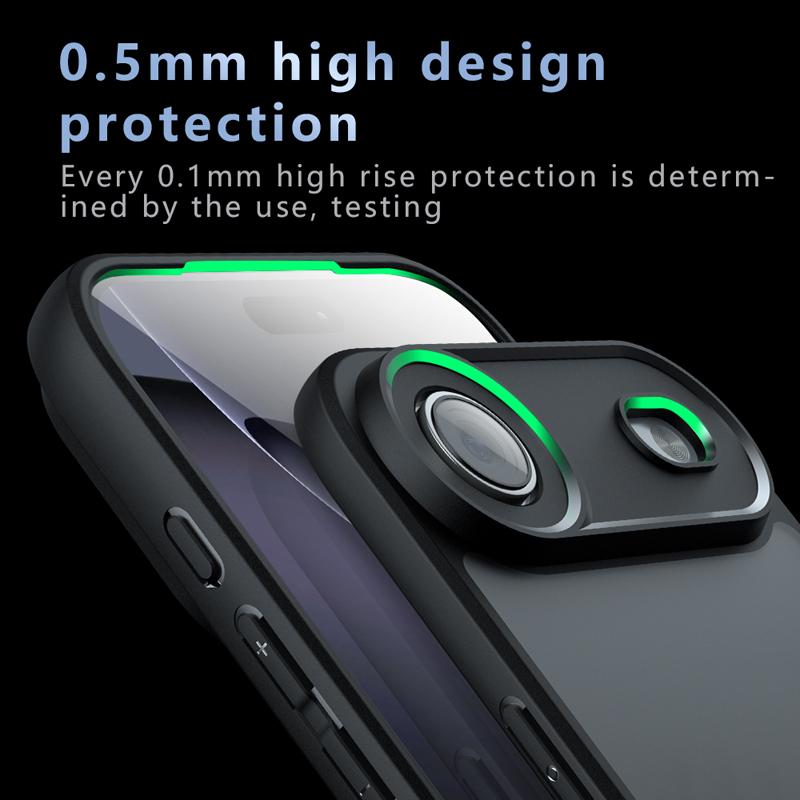 For iPhone 17 Pro Max 17 Air 17 Pro Case Shockproof Frosted Skin Feel Matte PC+TPU Anti-fingerprint Transparent Cover