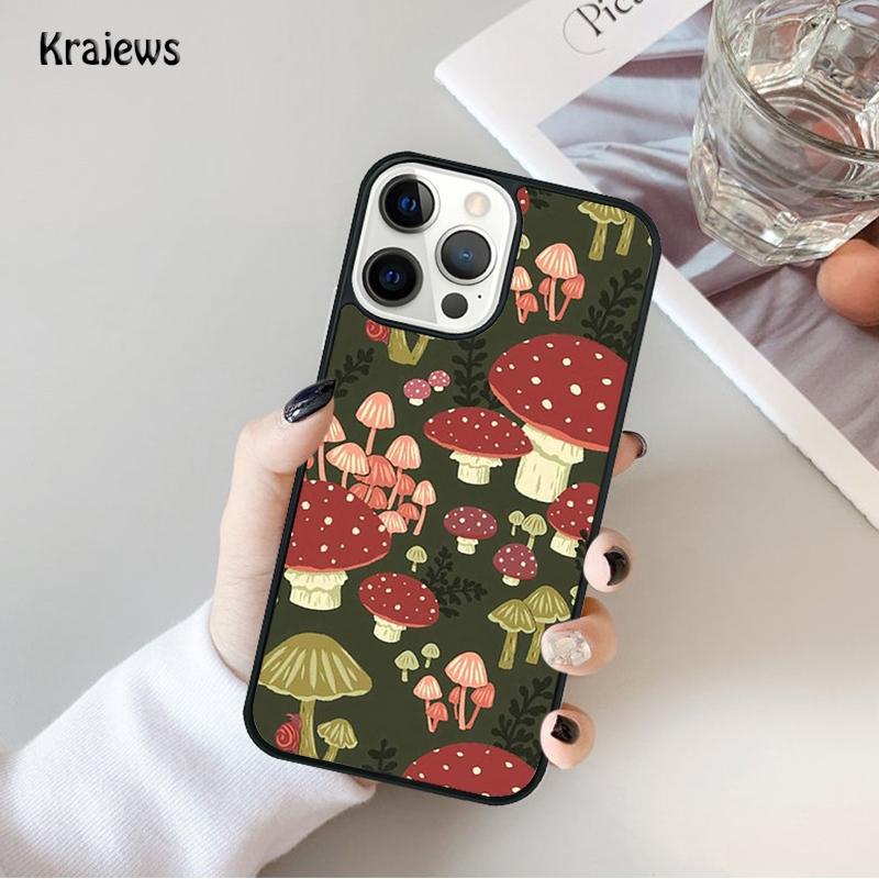 Hippie Mushroom Frog Shrooms Phone Case For iPhone 17 Air 16 15 14 Max Plus 11 12 13 Pro Max Phone Cover Coque