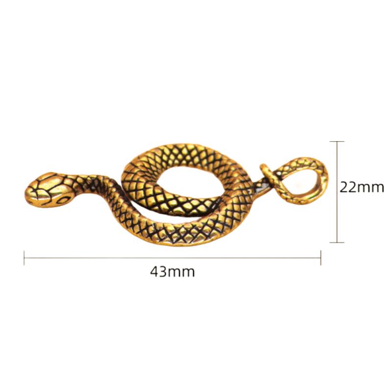 

Миниатюрные винтажные фигурки змей из латуни для украшения интерьера, настольного декора, distinctive, брелок-подвеска для автомобиля, подвеска для багажа