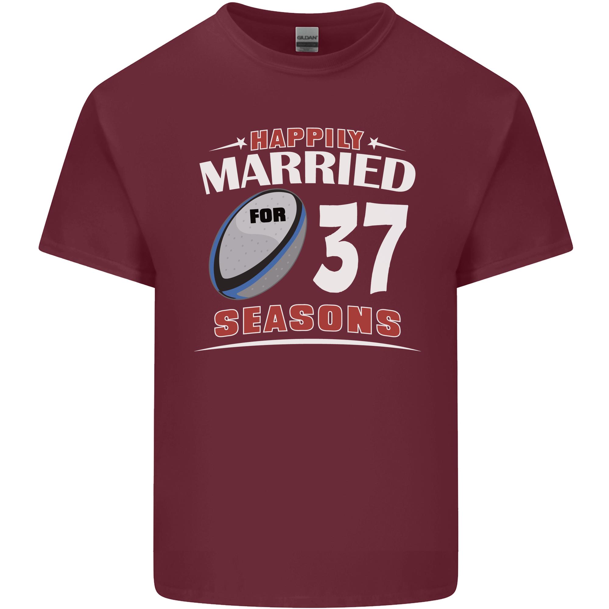37 Year Wedding Anniversary 37th Rugby Unisexs Light Cotton TShirt S