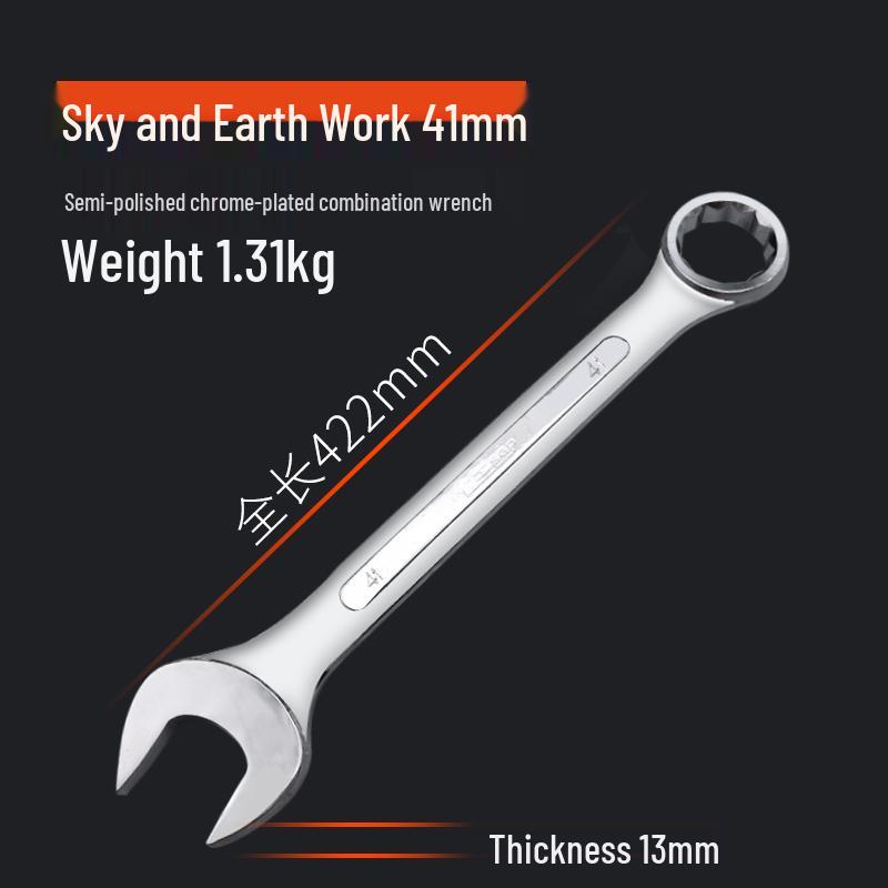 Double-End Wrench Set: Extra Large 6-32mm Open/Box End for Auto Repair