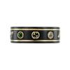 Icon 18K Gold Topase Synthetischer Korund Ringe Damen Schwarz/Gold 527095-J8F77-8522