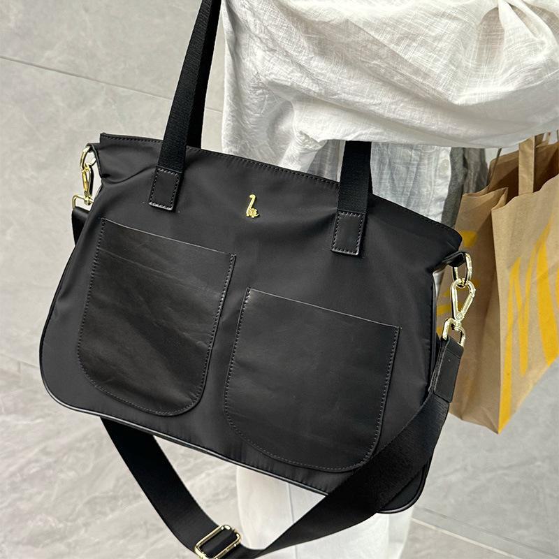 Geantă Messenger pentru femei în stil Campus: Geantă de mână și geantă de umăr ocazională, de mare capacitate, pentru studenți, cu buzunare atmosferice