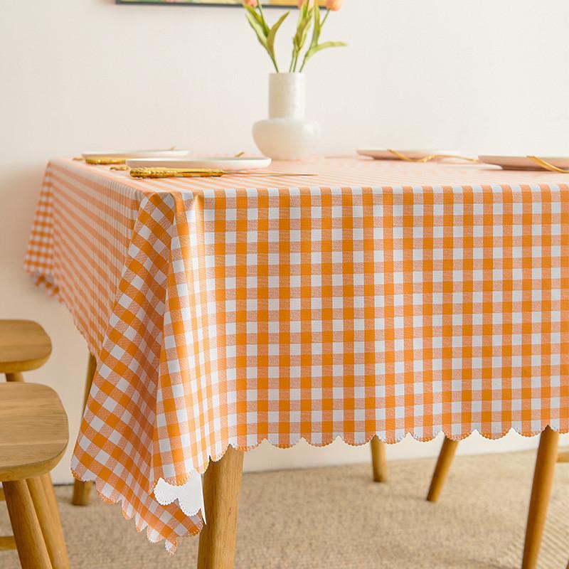 Moderne minimalistische rechteckige PVC-Tischdecke mit wasser- und ölabweisender Oberfläche für den Esstisch zu Hause