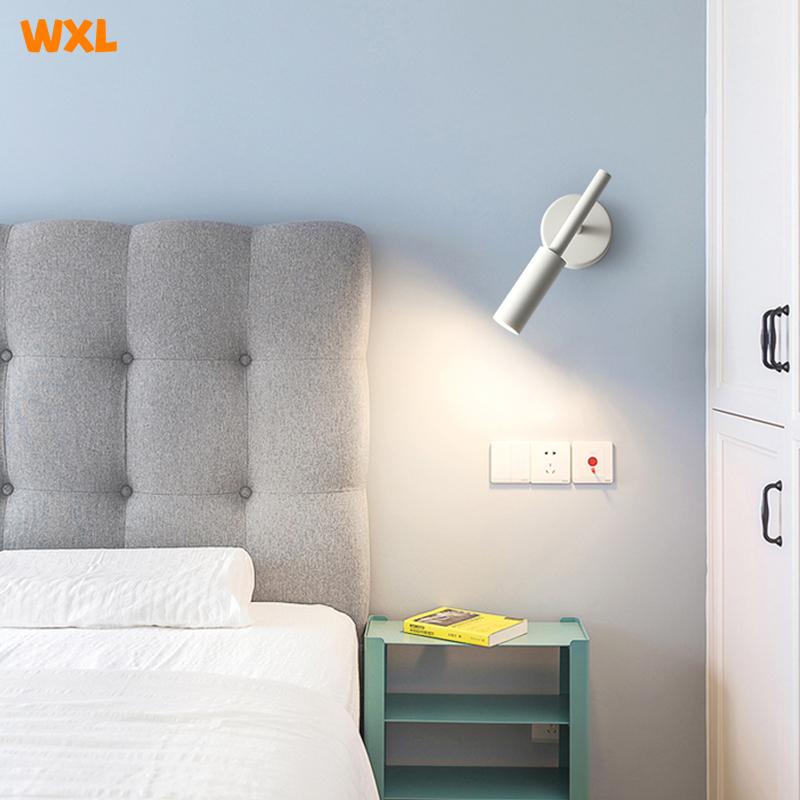 Bedroom Besides Wall Light 350° Rotatable Adjustable Angle Indoor LED Wall Lamp Light Fixture Aluminum Spotlight