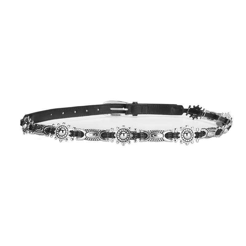 Minimalist Pu Punk Belt With Alloy Buckle For Casual Outdoor And Commuting Fashion