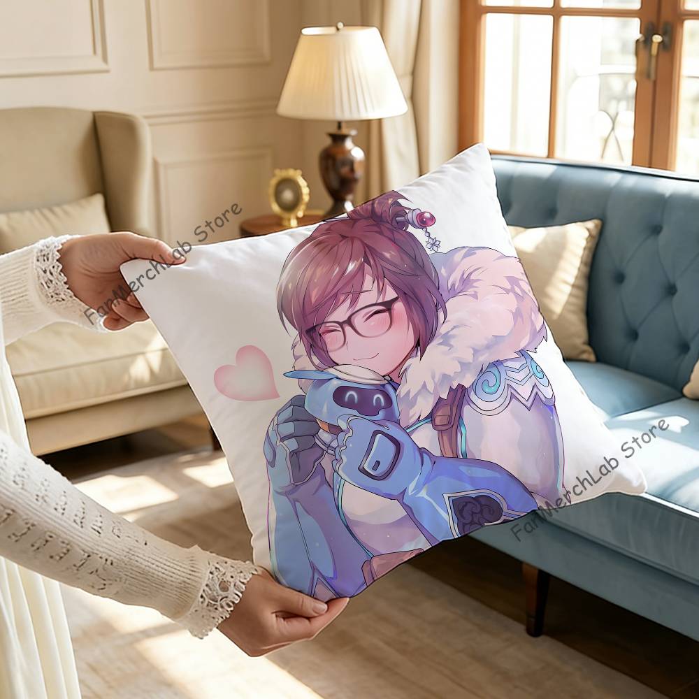 Pop Game OOverwatchS Pillowcase Pillowslip Cushion Plush Boys Girls Cartoon Anime Kawaii Decoration Kids Birthday Cute Gifts