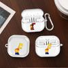 Case For Samsung Galaxy Buds 3 FE 2Pro 3Pro 4 Pro 2 4Pro Live Clear Earphone Cases Cover With Hook Funny The Simpsons