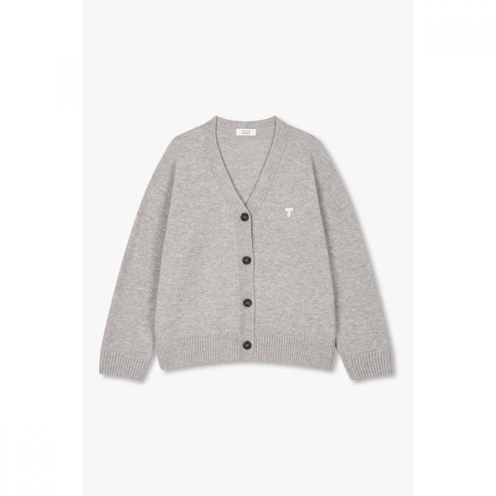 

STudio Tomboy T Logo V Neck Cardigan 9175451982cT melange grey (83)/ONESIZE