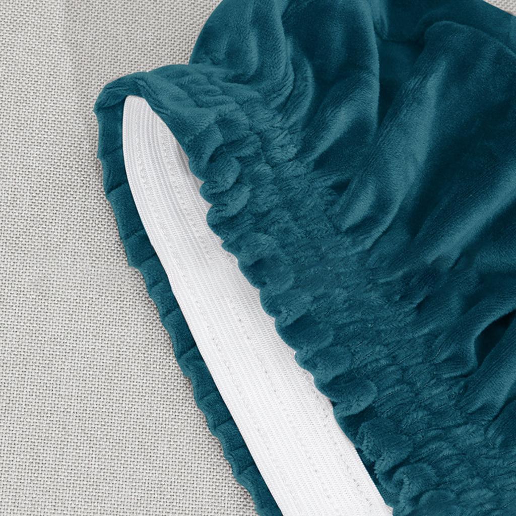 Durable Silver Fox Plush Elastic Chair Covers Dust Resistant Polyester Fabric For Home Office Seats