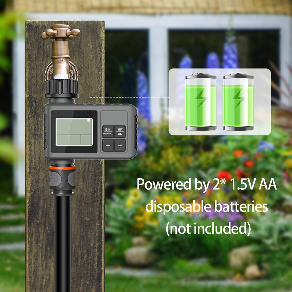 Water Timer Irrigation System Programmable Garden Watering Sprinkler 1 Outlet Intelligent Timing Valves Controller Rain