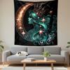 Moon Goddess with Stars and Crown Patterned Tapestry Decorative Wall Hanging, Home Bedroom Living Room Decor