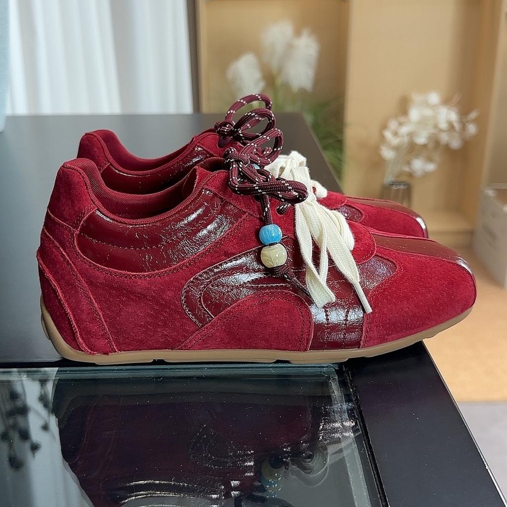 Retro Red Huge Good-looking Classic Inner Heightening Shoes Super Fire Retro New Casual Shoes Women's Shoes