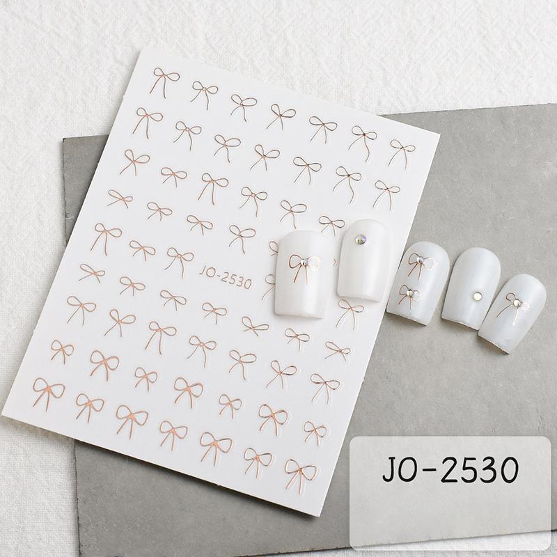 Minimalistiska Linje Båge Nagelkonst Stickers Dekaler Ultratunna Självhäftande