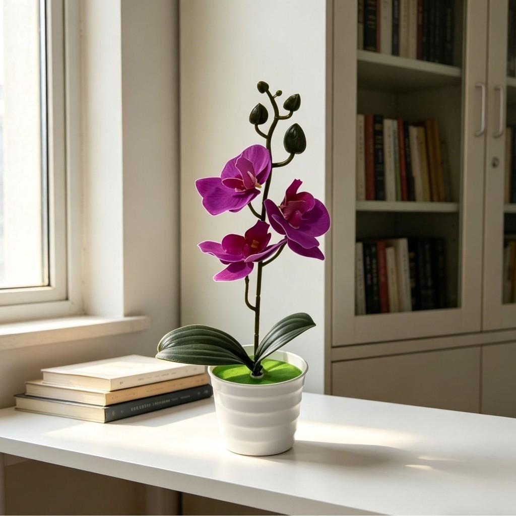 Schmetterlingsorchidee Künstliche Blume Vase Für Haus Garten Dekoration Mit Kunststoffmaterial Für Innen Außen Verwendung