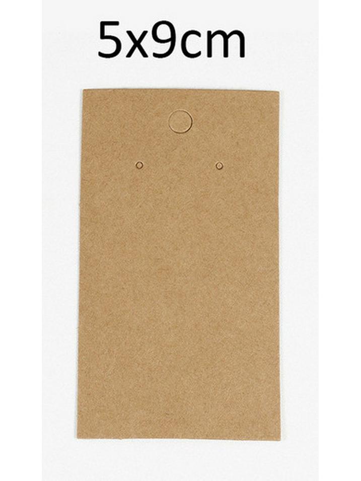 Kraft Paper Jewelry Card for Earrings and Necklaces - 2.5x3.5cm