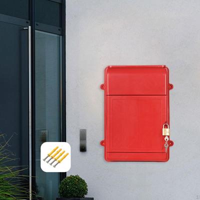 Lockable Wall Hanging Mailbox Post Box 34.5x26x10cm Multipurpose Drop Donation for Hotel