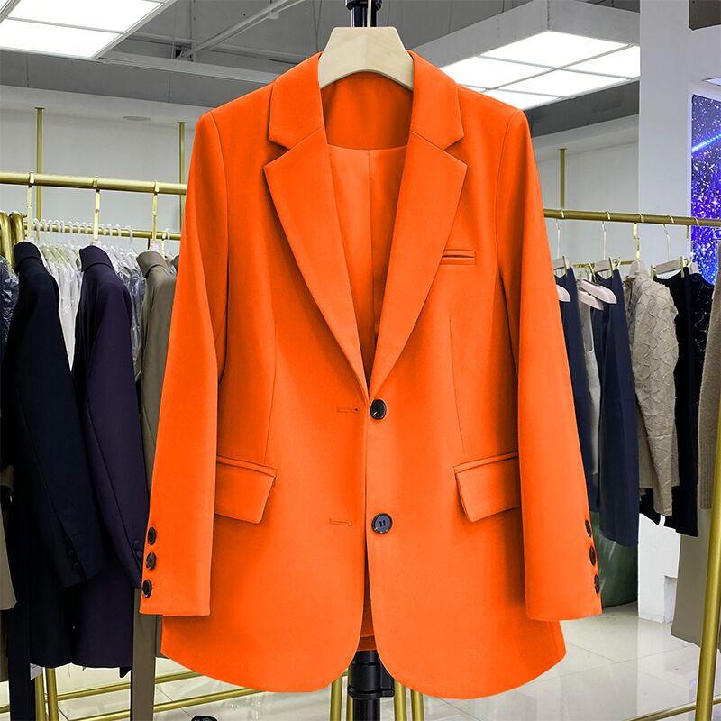 Colorful Suit Jacket Korean Style Loose and Stylish New Mid-length Casual Suit Spring and Autumn