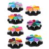 8 Colors Petal Shape Schedule Book Scrapbook Colorful DIY Stamp Ink Pad Painting Accessory