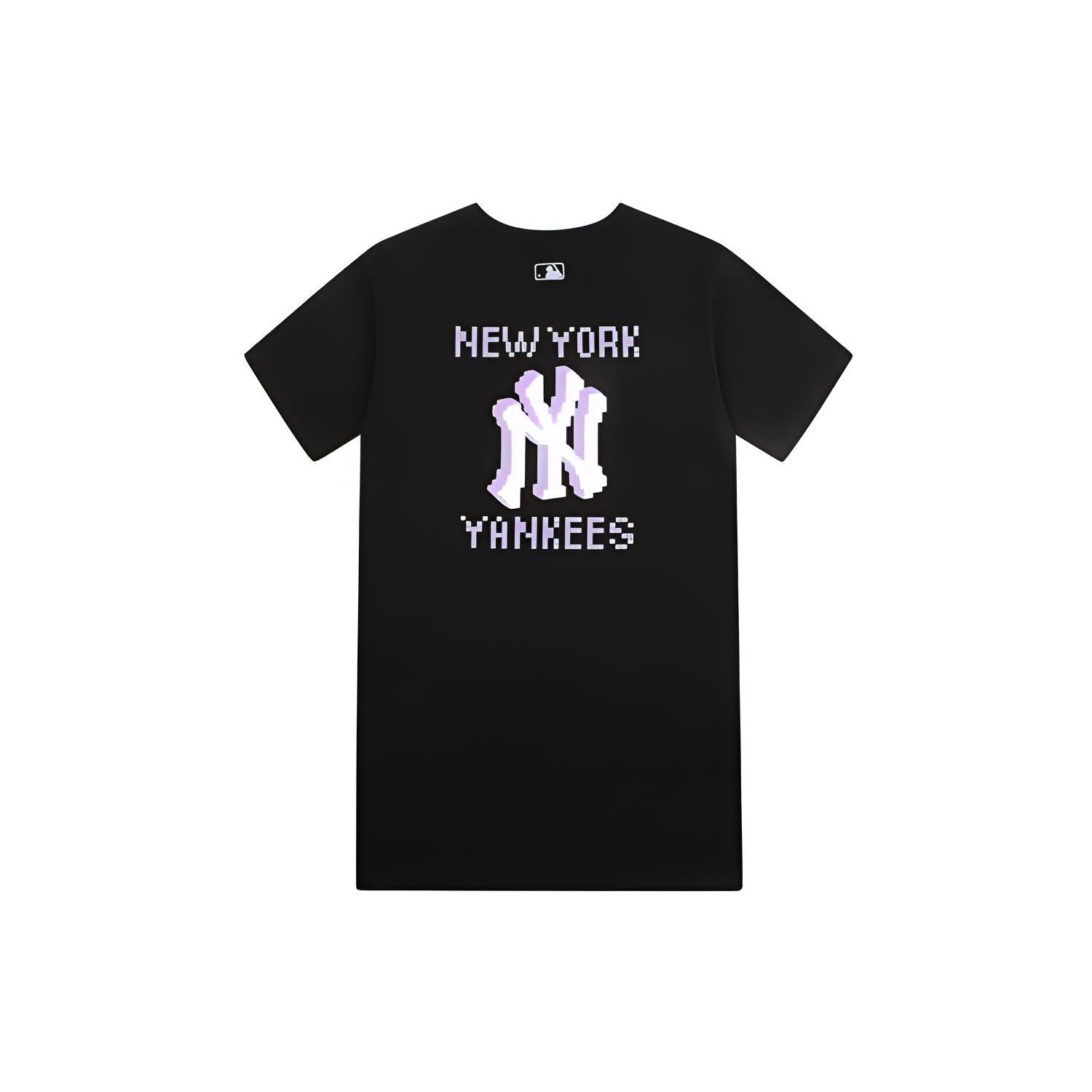 

New MLB Short Sleeved Dress Women s Black 31OP16131-50L XS