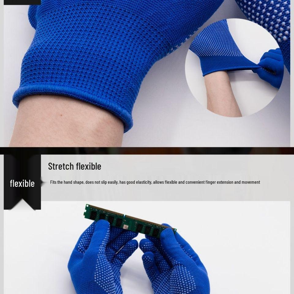 Dünne Nylon Anti-Rutsch-Arbeitshandschuhe: Atmungsaktiver, verschleißfester Schutz für Männer und Frauen