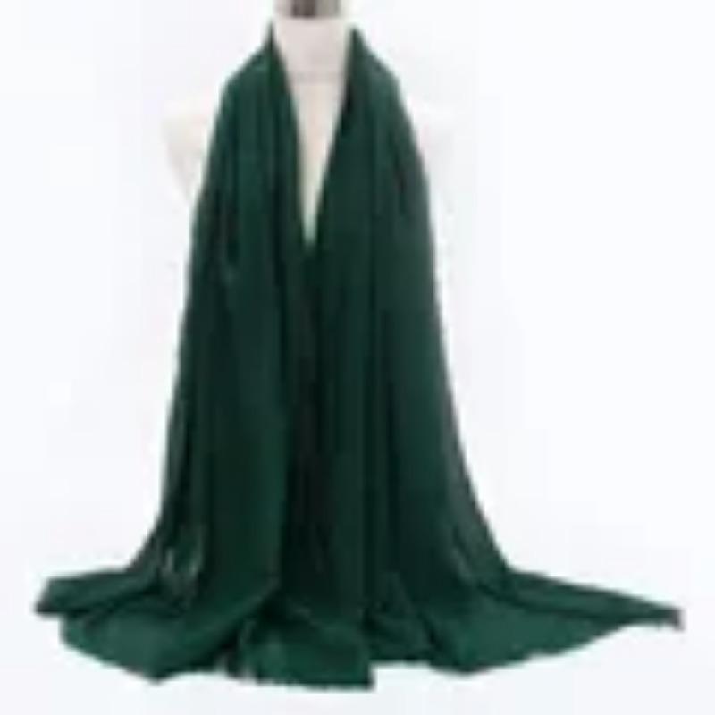 Muslim Cotton Crinkle Hijabs for Women Soft Islamic Headscarf Shawl Wrap for Ladies Breathable Lightweight Khimar Head Cover